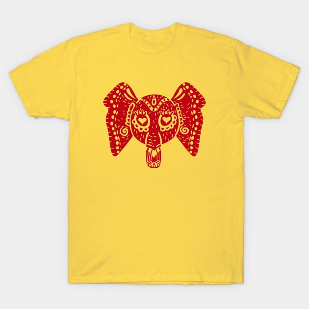 Colorful Alebrije Elephant Head T-Shirt by SLAG_Creative